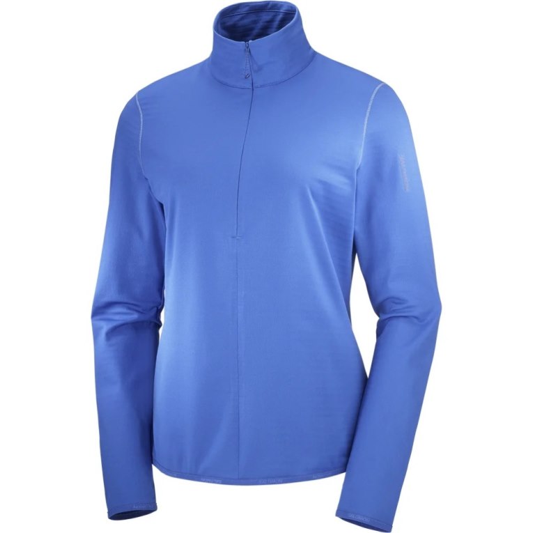 Casaco Salomon Essential Lightwarm Half Zip Feminino Azuis | PT L95021